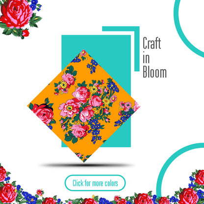 Kokum Flower Cotton Fabric Bolt