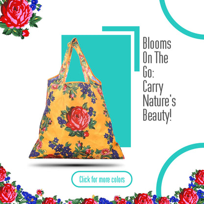 Kokum Floral Art Reusable Shopping Tote Bag