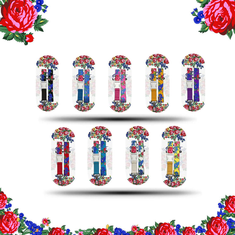 Floral Art Lanyard with Buckle