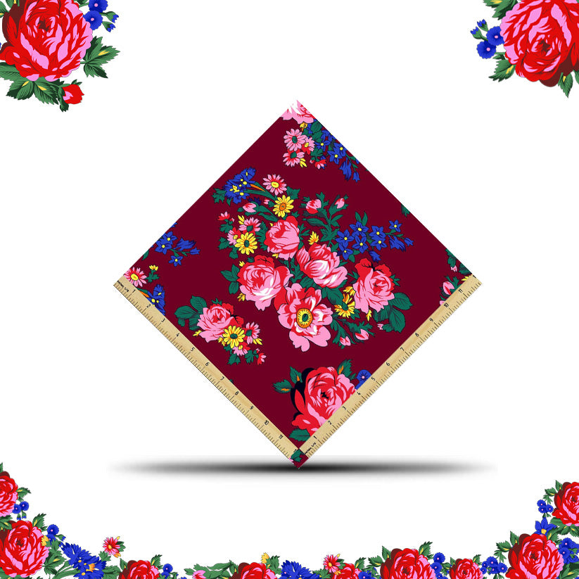 Kokum Flower Cotton Fabric Bolt