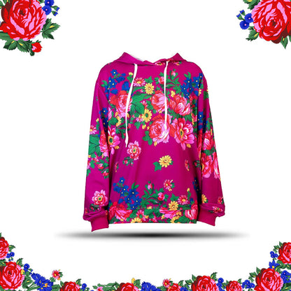 Sudadera con capucha de arte floral Kokum