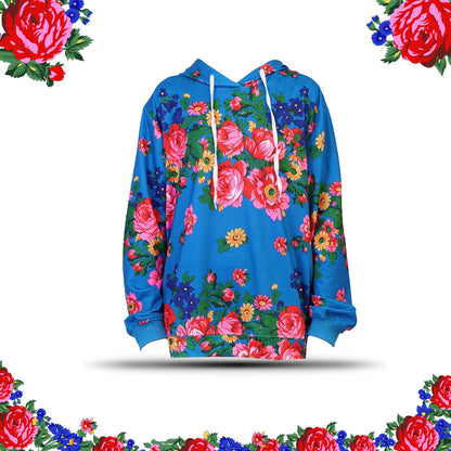 Sudadera con capucha de arte floral Kokum