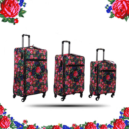 Kokum Floral Traveler's Luggage - 3 Pcs Set