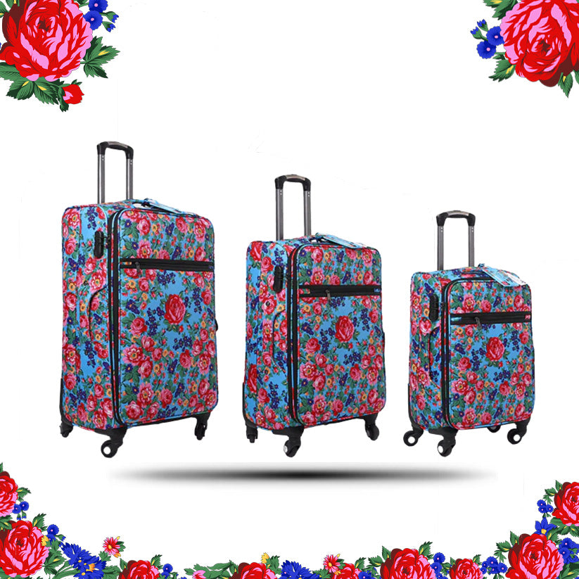 Kokum Floral Traveler's Luggage - 3 Pcs Set