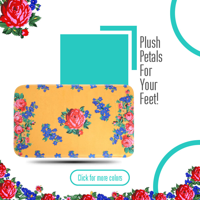 Kokum Floral Art Tufted Bath Mat