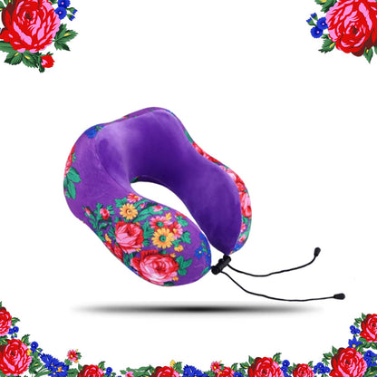 Kokum Floral Art Travel Pillow