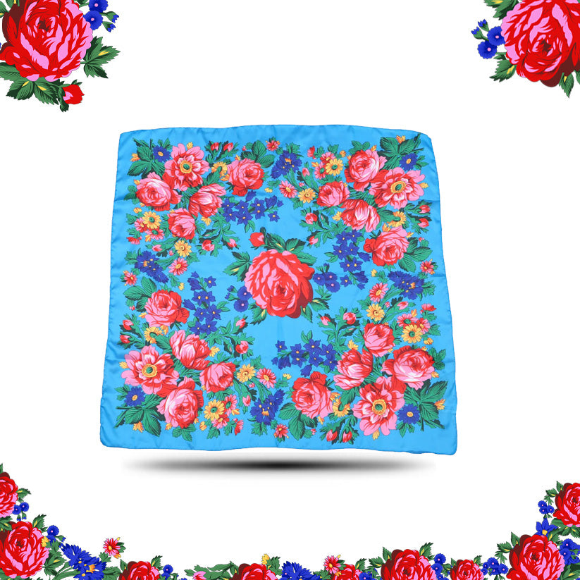 Silk Touch Kokum Floral Scarf