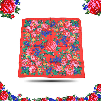 Silk Touch Kokum Floral Scarf