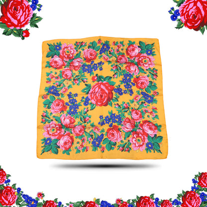 Silk Touch Kokum Floral Scarf