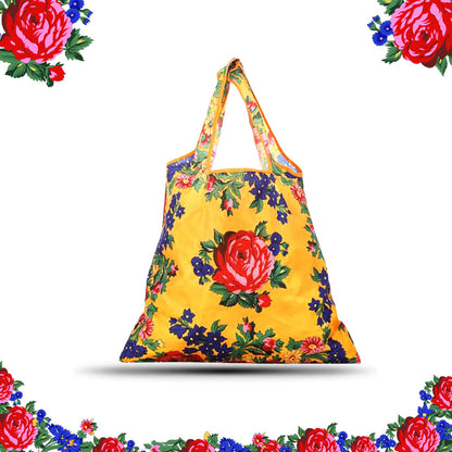 Kokum Floral Art Reusable Shopping Tote Bag