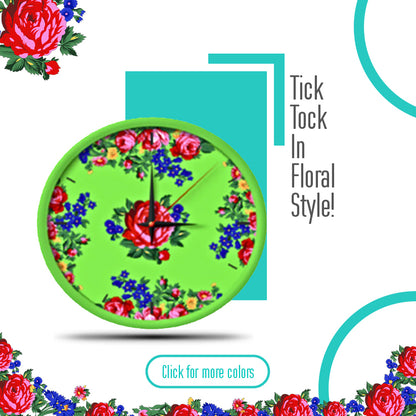 Kokum Floral Art Wall Clock