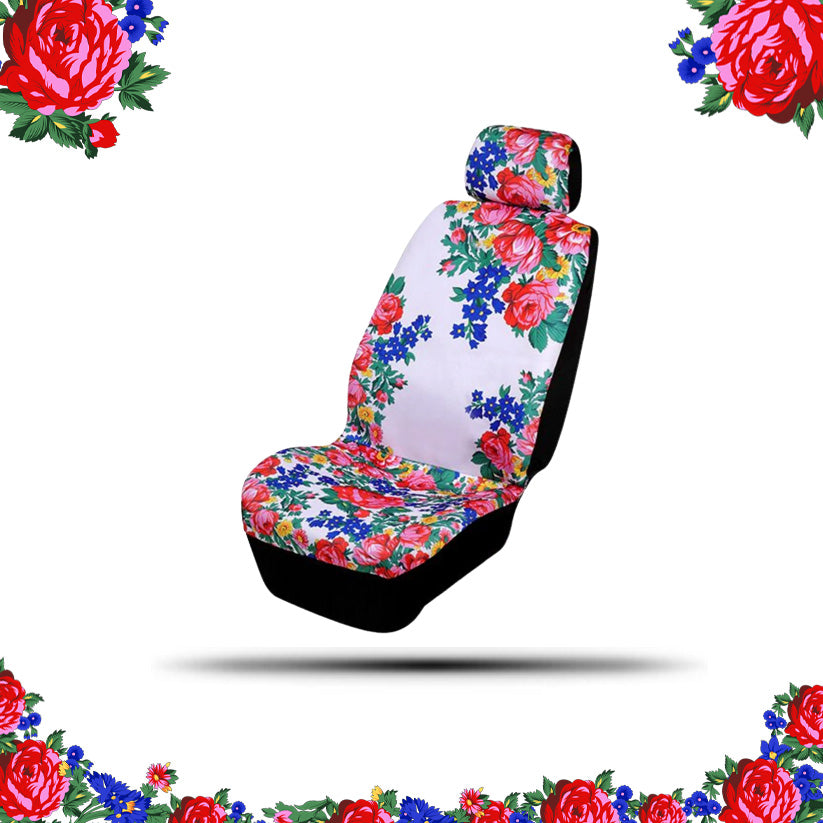 Kokum Floral Seat Cover w/ Head Rest