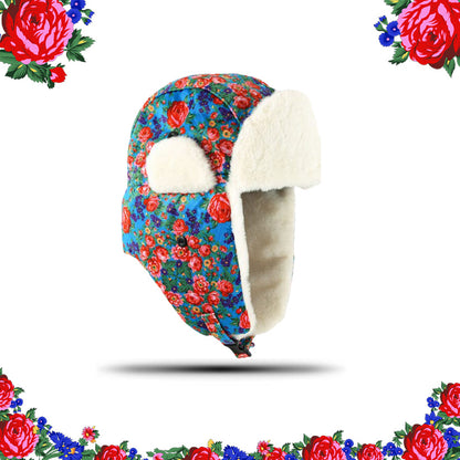 Kokum Floral Art Winter Trapper Hat