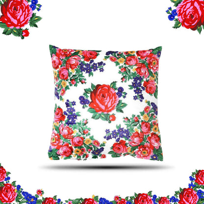 Kokum Floral Silk Touch Cushion