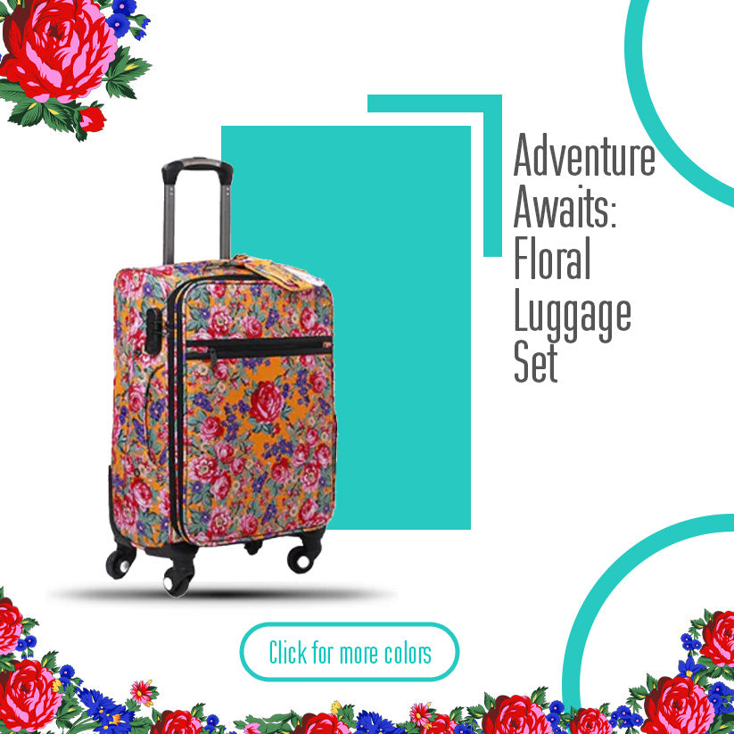 Kokum Floral Traveler's Luggage - 3 Pcs Set