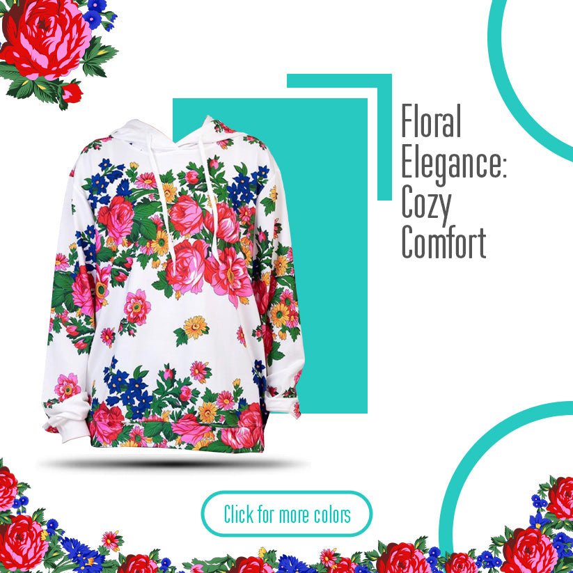 Sudadera con capucha de arte floral Kokum